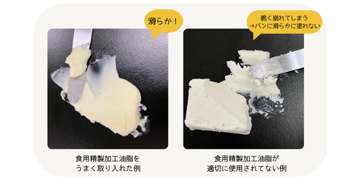 食用精製加工油脂をうまく取り入れた状態とそうでない状態の油脂