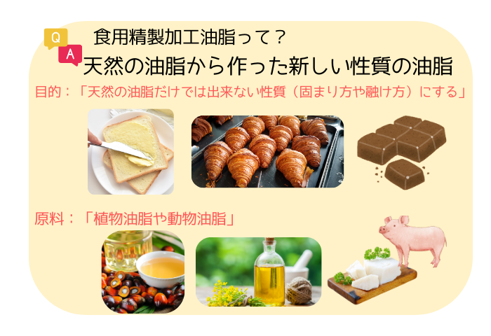 食用精製加工油脂の目的・原料