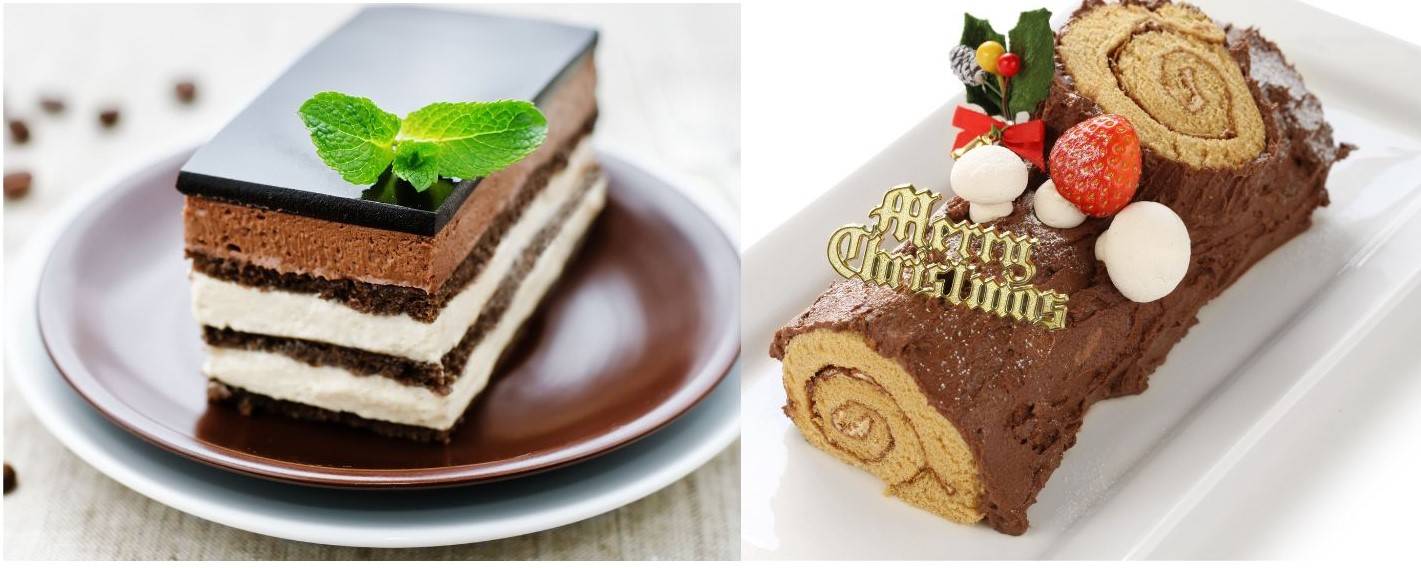 パータ・ボンブタイプのバタークリームが使われたケーキ