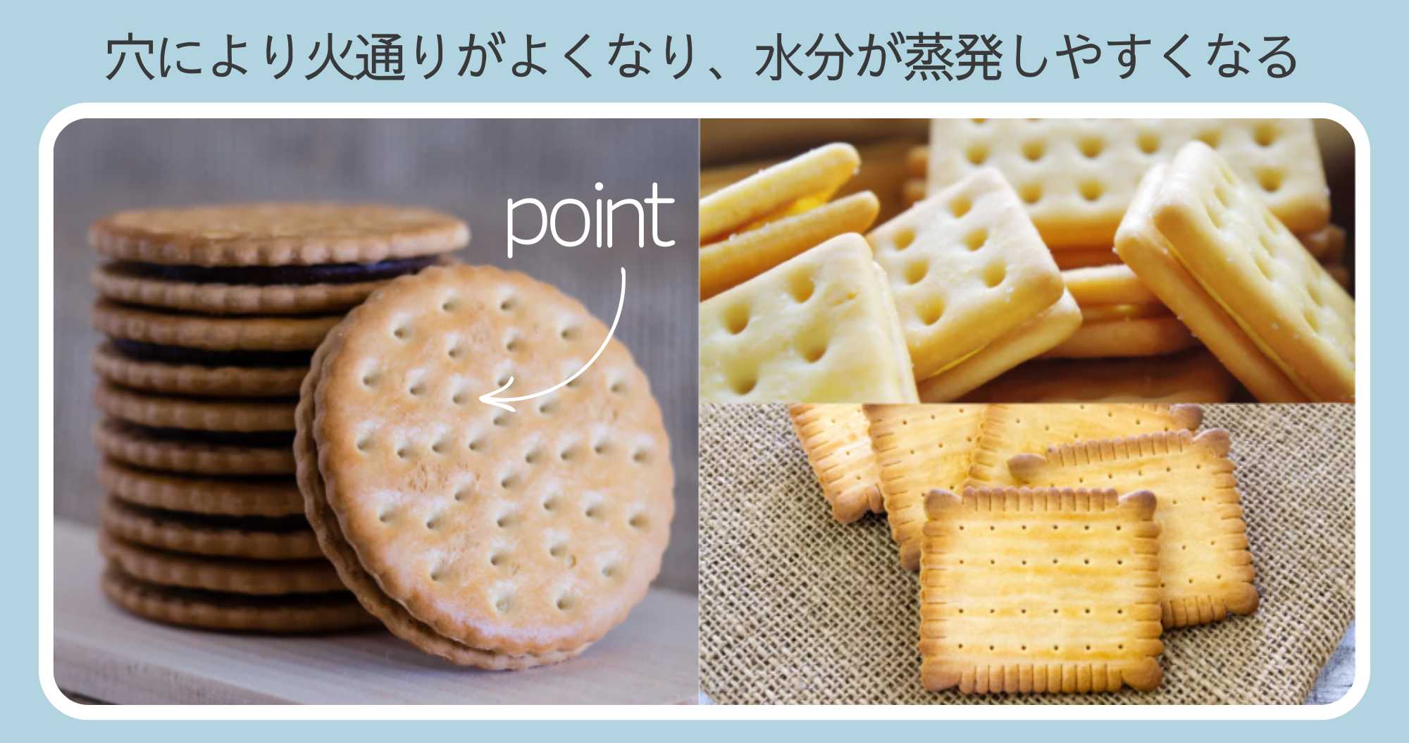 ビスケットに穴を開ける