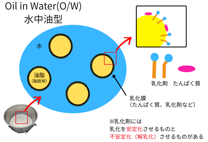 O/W乳化の詳細