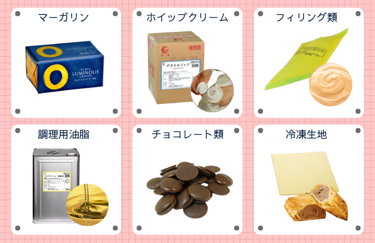 製品品目の一例